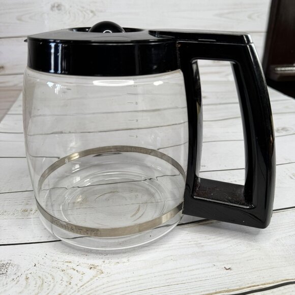 Cuisinart Glass Coffee Replacement Carafe Black Handle Lid 12-Cup DGB-550BK - Picture 1 of 6